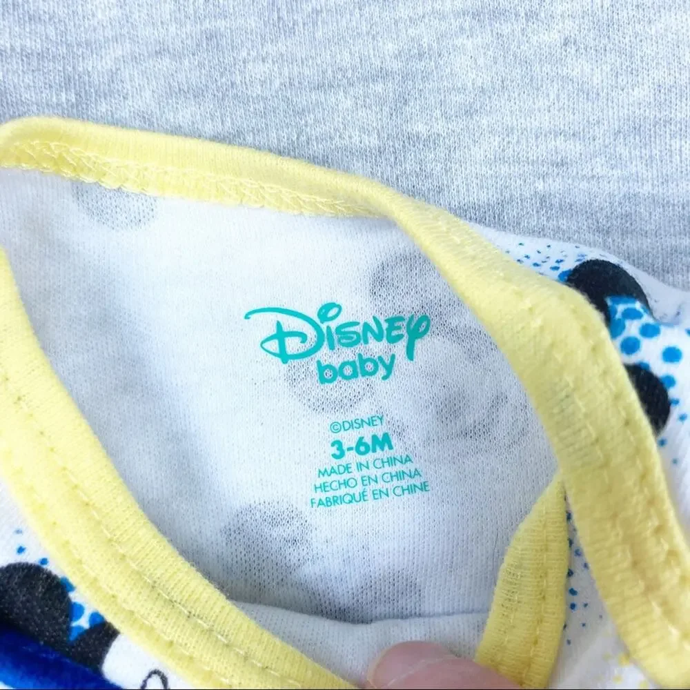 Disney Mickey Mouse Lot of 6 Short Sleeve Onesies